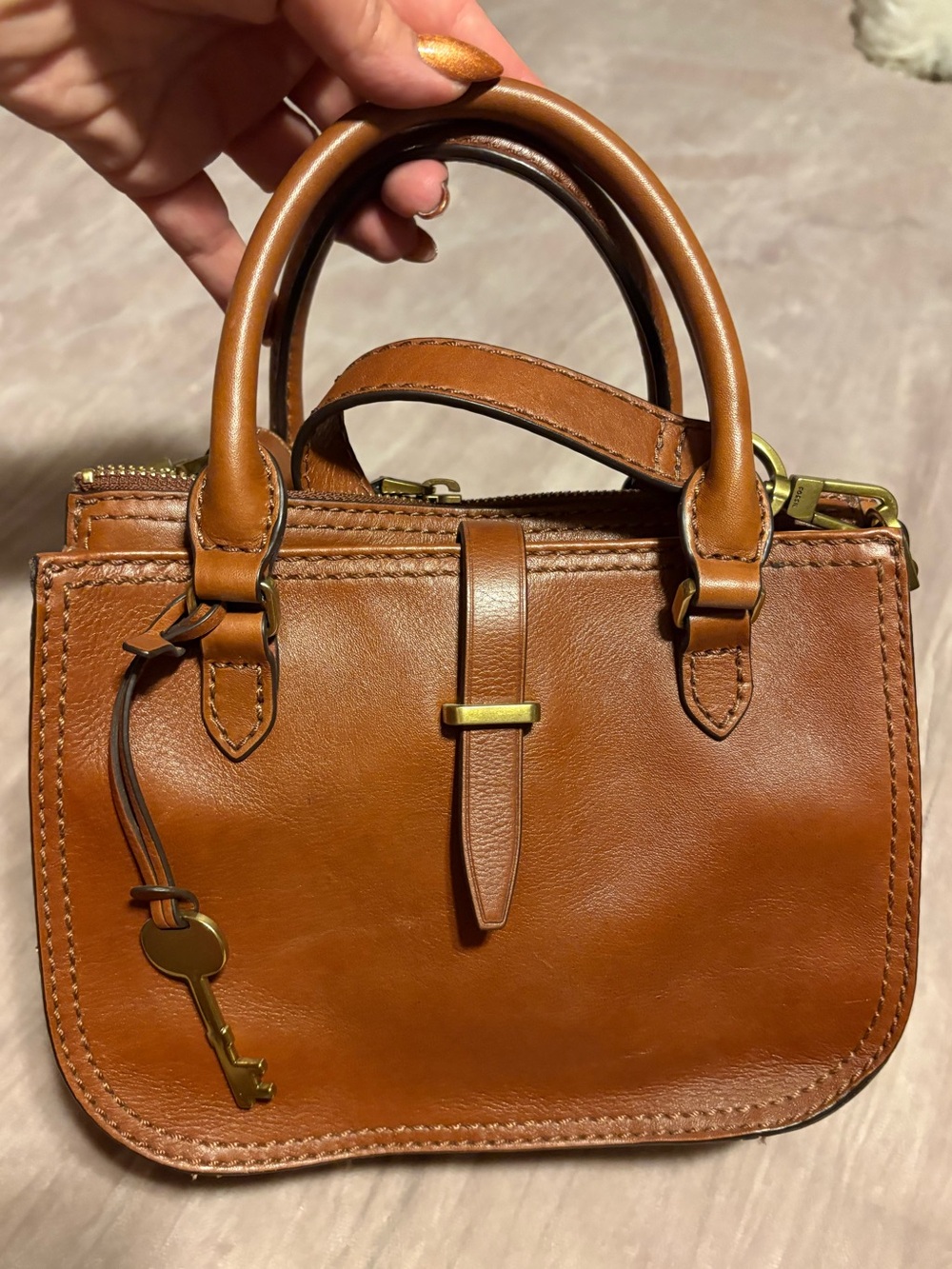 Vintage Fossil Ryder Leather Satchel